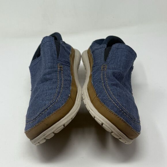 Crocs Santa Cruz Playa Shoes Mens 12 Blue Denim Brown Slip On Loafers Comfort main image 5